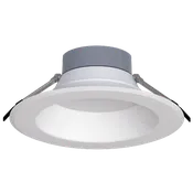 10-Inch Round Recessed Downlight – Selectable 24W/30W/37W – 5-CCT Selectable – CRI90 – TRIAC + 0-10V Dimming – White Finish – 120-277V – 2800-4200 Lumens