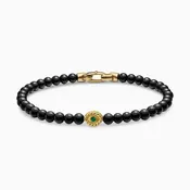 18K Gold and Obsidian Evil Eye Protective Bracelet