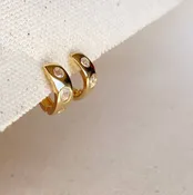 18k Gold Filled Huggie Hoop Earrings