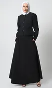 2-Piece Cotton Twill Uniform – Round Neck, Cuffed Sleeves, Pockets