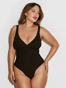 ZipSculpt Shaping Bodysuit in Obsidian