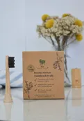 4-Pack Bamboo Electric Toothbrush Heads- Sonicare Compatible
