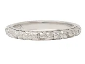 1914 Platinum Antique Edwardian Orange Blossom Wedding Band Ring
