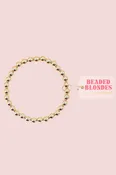6MM Gold Beaded Bracelet- S/M