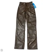 Abercrombie & Fitch Brown Faux Leather Pants, Size 0