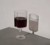 Rippled Red Wine Glass