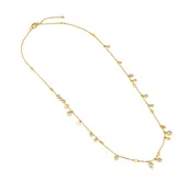 14K Gold .75 CTW Bezel Diamond Necklace