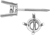 4wes<br>4 Prong Basket Earring<br>Screw post