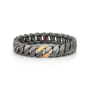 18k Rose Gold and Matte Grey Groumette Bracelet