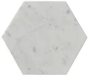 6" Carrara Marble Hex Tile