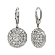 14k 1.90ctw Diamond Pave Dangle Earrings
