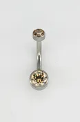 Green Gem Navel Ring — Body Jewlz