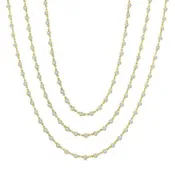 10 Ctw Bezel Set Round Cut Diamond Layered 60-Inch Necklace in 14K Yellow Gold