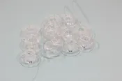 12 Pack Plastic Bobbins 2518P for Home Sewing Machine