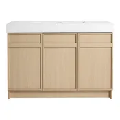 48″ Avery Freestanding Bathroom Vanity Cabinet with White Resin Sink, Soft-Close Doors &amp; Storage