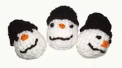 Cat Toy- Hand Crocheted Snowman with Natural Catnip-USA made