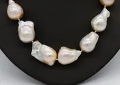 14K Yellow Gold 20inch Baroque Pearl Necklace