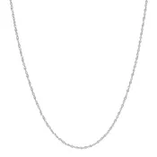 14k White Gold Core Diamond Cut Singapore Chain -263.020W.16