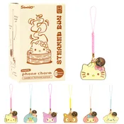 Hello Kitty® and Friends Blind Box Enamel Phone Charms - Steamed Bun (Series 2)