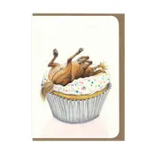BIRTHDAY Horse Cupcake - Greeting Card