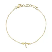0.03Ct Diamond Dragonfly Matte Bracelet Sc55025143