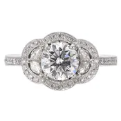 1.01ct Round Brilliant Cut Engagement Ring