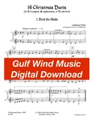 16 Christmas Duets for trumpets, treble euphoniums, clarinets, arr. Matchett - DIGITAL