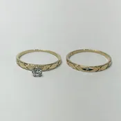 10k Diamond Wedding Set