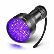 Lepro 395nm UV Black Light Flashlight with 51 LEDs, Heavy-Duty Handheld Pet Urine & Scorpion Detector