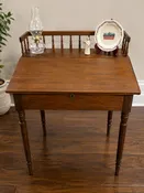 ANTIQUE DESK, SLANT FLIP TOP