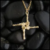 14K Gold St Brigid Cross Pendant