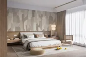 Wall mural Abstract beige shapes intertwine