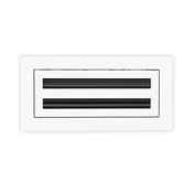 4 Inch - 2 Slot Linear Slot Diffusers - Modern AC Grilles - White