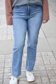Annah High Rise Clean Straight Leg Jean