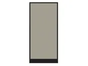 Configurable Acoustic Cubicle Partition Electric Hush Panel 3' x 6' Sand Fabric Black Trim