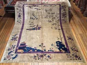 Antique Chinese Art Deco Rug 13'6" x 10'