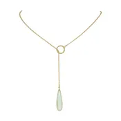 Chalcedony Lariat Necklace