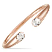 Calvin Klein Brilliant Rose Gold PVD-Plated Stainless Steel White Crystal Open Bangle Bracelet KJ8YPF14020S