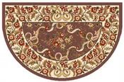 Hearth Rug - Floral – Plum &amp;amp; Ivory – half  (2231)