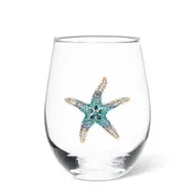 Abbott - Stemless Wine Glass with Jewel Starfish-4.5"H(16oz)