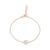 14K Gold Disc Diamond Bracelet