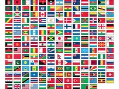 193 Member Complete U.N. Flag Set for Indoor Use