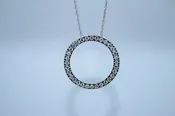 10K White Gold Diamond Pendant