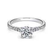 14K White Gold Diamond Engagement Ring