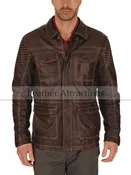 Allotropic Men Antiuqe Leather Jacket