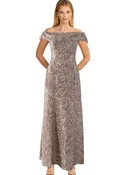 Alex Evenings Off The Shoulder Beaded Dress