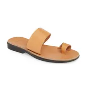 Abra - Leather Toe Loop Sandal | Tan
