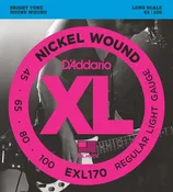 D'Addario EXL170 Nickel Wound Bright Round Wound Regular Light Gauge 45-100 Electric Bass