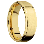 10K Yellow Gold + Satin , Polish Finish