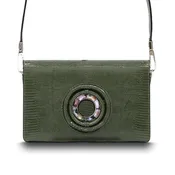 Anna Convertible Crossbody, Green Lizard, Jasper